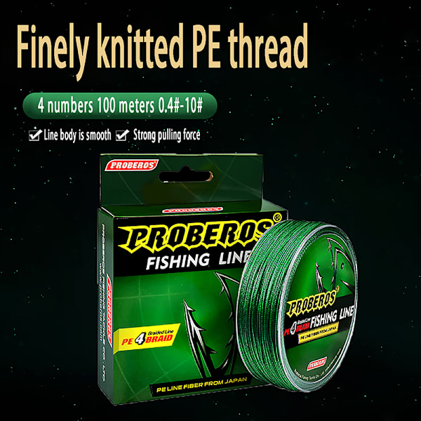 4 flätor 100m Dali Horse Fishing Line Gul/Blå/Röd/Grå/Grö red 1.5/20LB