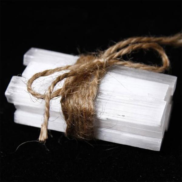 10 st Naturlig Selenit Grov Stick Crystal Wand Minerals Specim