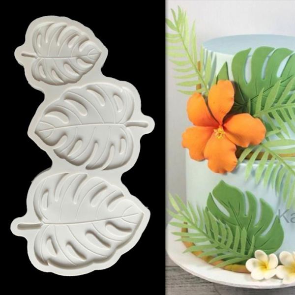 Fondant Form Mould Blad Monstera Blad Choklad Silicon