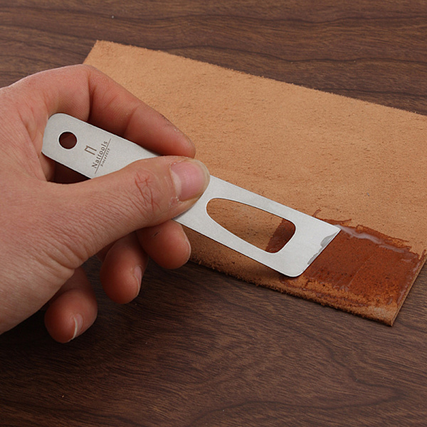 Rostfritt stål Leathercraft Gumming Lim Tool DIY sömnad Läder Silver