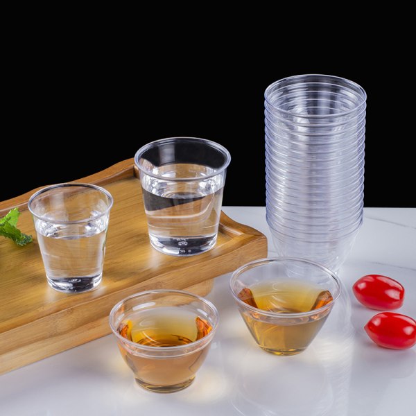 30/36/50 st Mini Clear Plastic Shot Glasögon Jelly Cup Plastique 60ml 36pcs