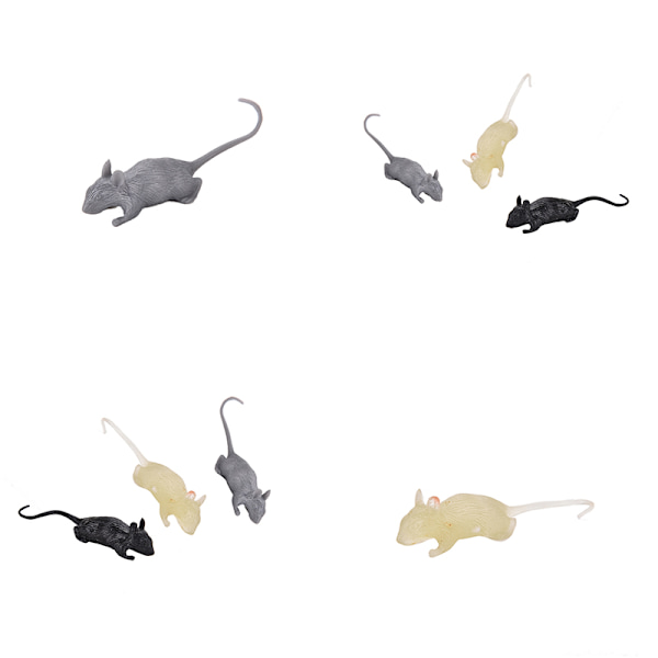 2st Joke Toy Mock Plastic Mouse Prank Trick black
