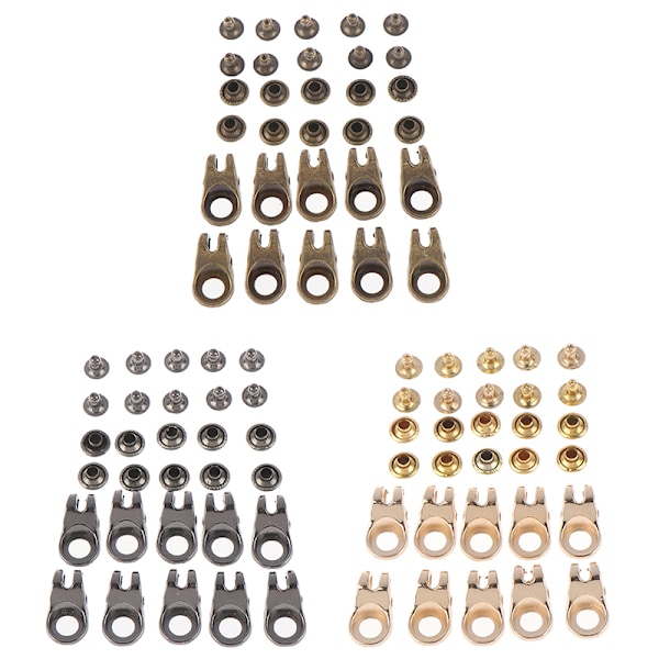 10 set Alloy Boot Spetskrokar Spetsbeslag med nitar Camp Hi Black