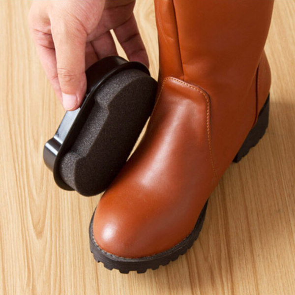 Nya Quick Shine Shoes Shine Sponge Brush Polish Dust Cleaner Cl