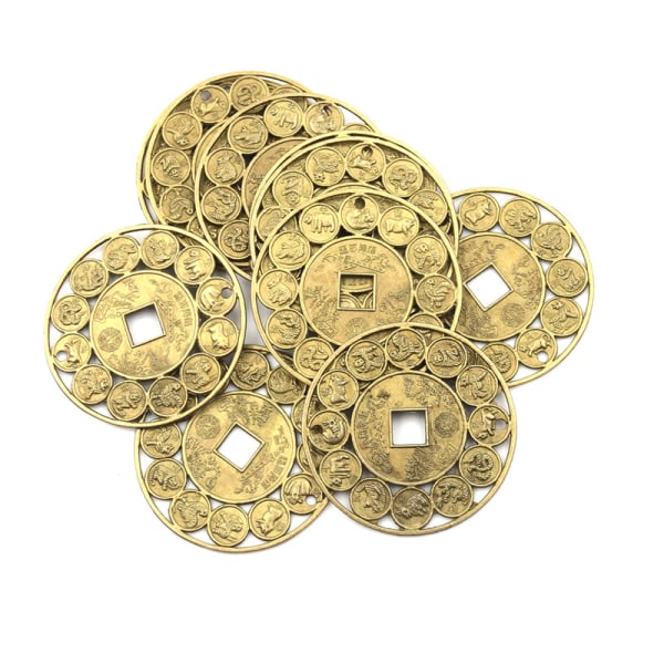 Lycka till Lucky Zodiac Feng Shui Coin Lycka till Prosperous Pr