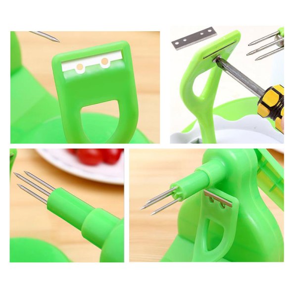 5 st Handmanövrerade äppelblad Byt ut Kit ter Slicer Fruit White