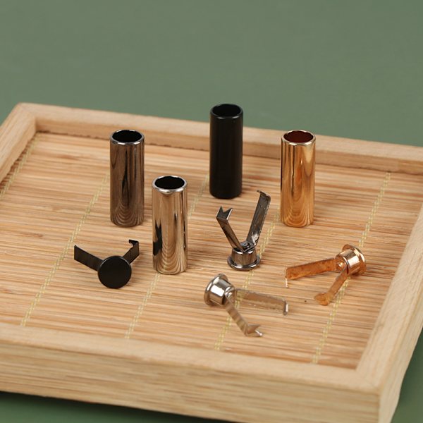 10st DIY Metal Aglets Skosnöre Kläder Cylindriska Tips Head Gold
