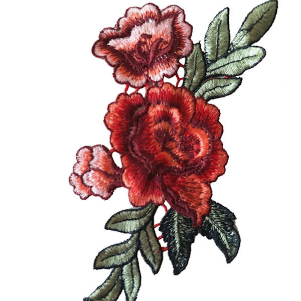 2st/ set Rose Blommor Patch Blommor broderade applikationslappar