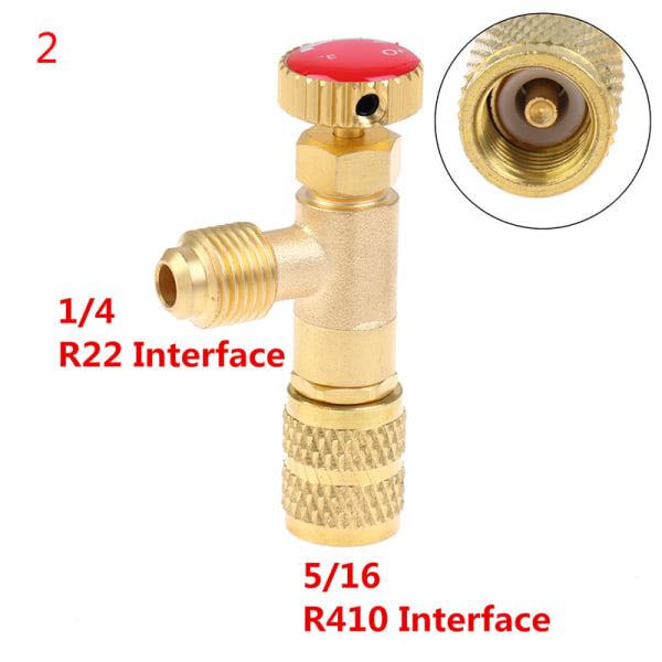Luftkonditioneringsreparation vätskesäkerhetsventil R410A R22 1/4" 5/16 2(out:1/4,in5/16)