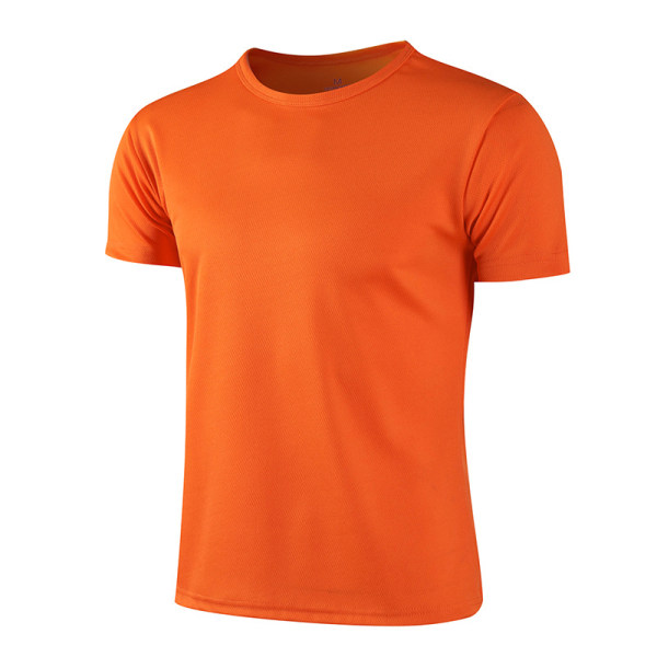 Sommar T-shirt för män Casual Vita T-shirts Man kortärmad T orange M