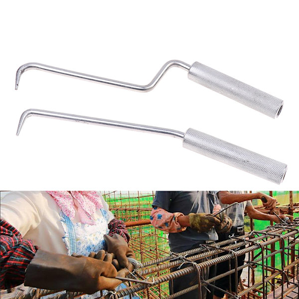 Gänga armeringsjärn Tie Wire Twister med krok Hand bindande stålstänger A4(Z shape 230mm)