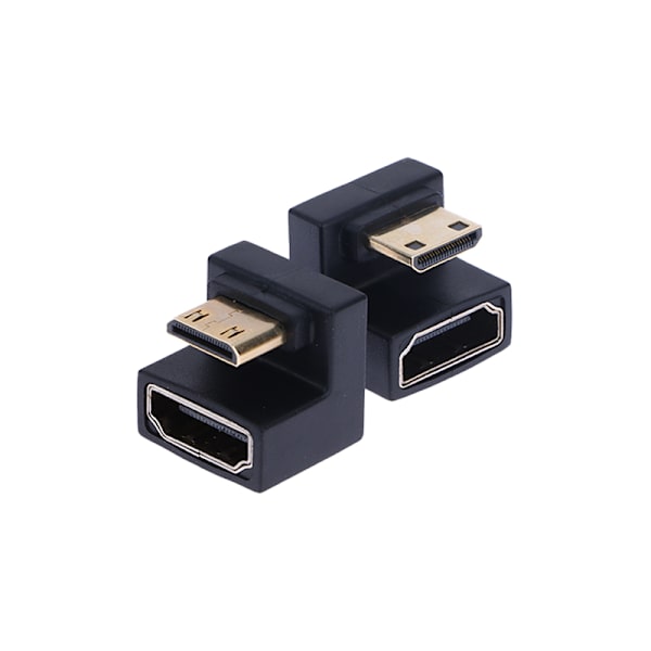 360 graders vinklad U-formad L-omvandlare Mini HD Hane till HDMI Ada B