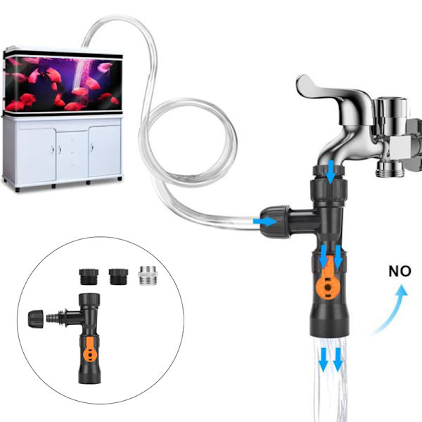 DIY Fish Tank Plast Vattenväxlare Adapter Pump Kran Rengöring