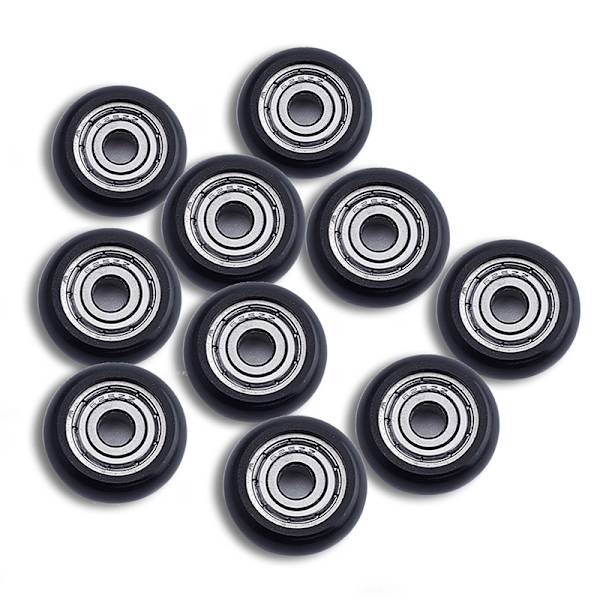 10st 625ZZ POM-lager passiva runda rullhjul 5x21,5x7mm Black