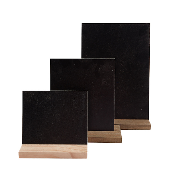 Anslagstavla Displayskylt Träbas Prislapp Svart Chalkboa 22.5*15.5CM