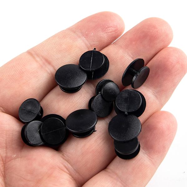 25st svart knappprydnad för DIY-skor Charms dekoration Cra 8mm