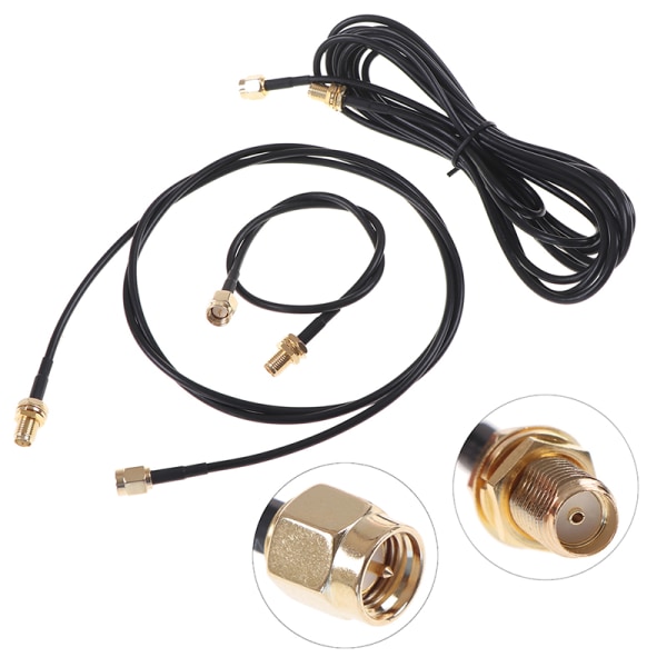 0,3-5M SMA hane till hona kabel RG174 RF kontaktadapter WIFI 4(2M)