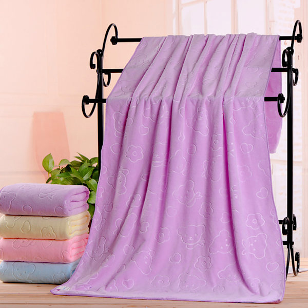 Badlakan Absorberande Snabbtorkande Super Large Badlakan Mjuk T Light purple