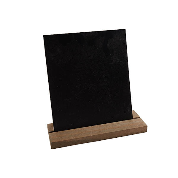 Anslagstavla Displayskylt Träbas Prislapp Svart Chalkboa 22.5*15.5CM