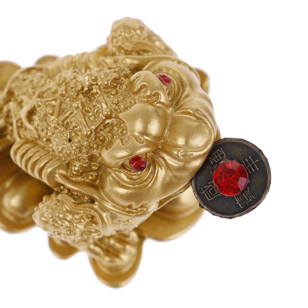 Feng Shui Pengar Lucky Fortune För Groda Padda Mynt Ornament Luc A