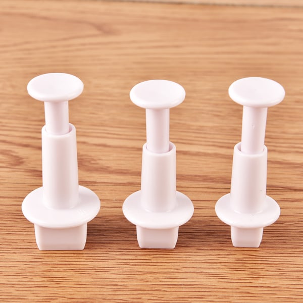 Sqquare Shape e Baking ter Tool Fondant Mould White 3 pcs