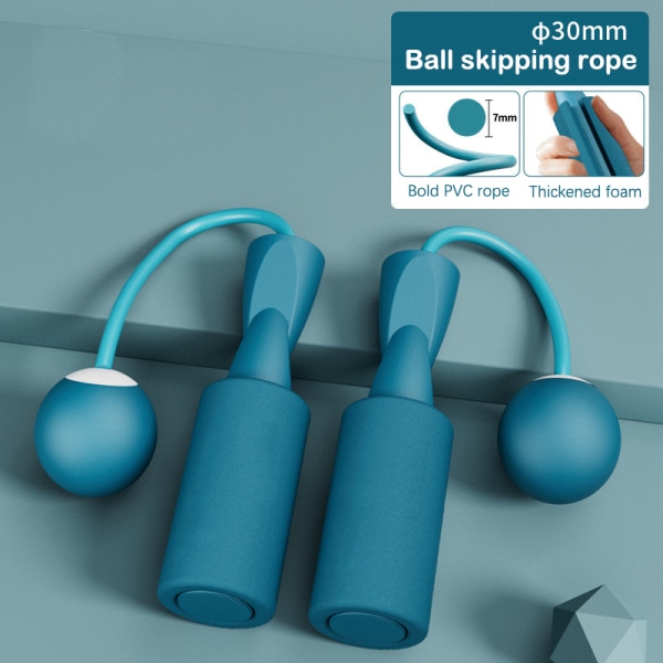 5 färger Wireless JumpRopes Inomhus viktbärande hopprep peacock blue big ball