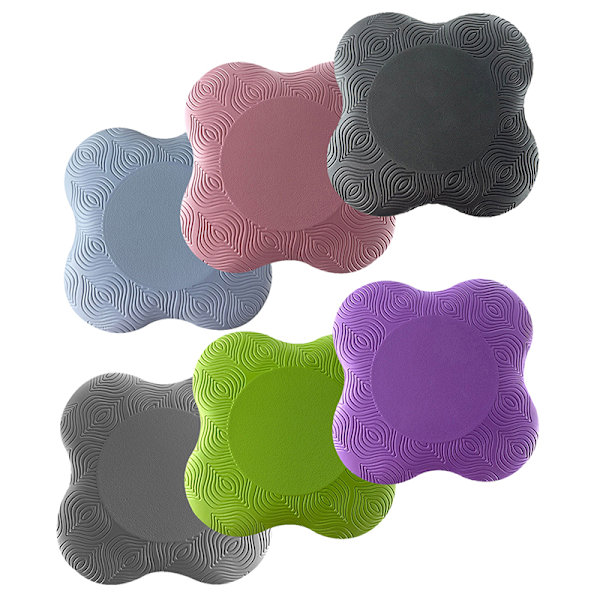 1 Pack Knäskydd Handled Anti-Slip Solid Color Protective Mat Yoga grey