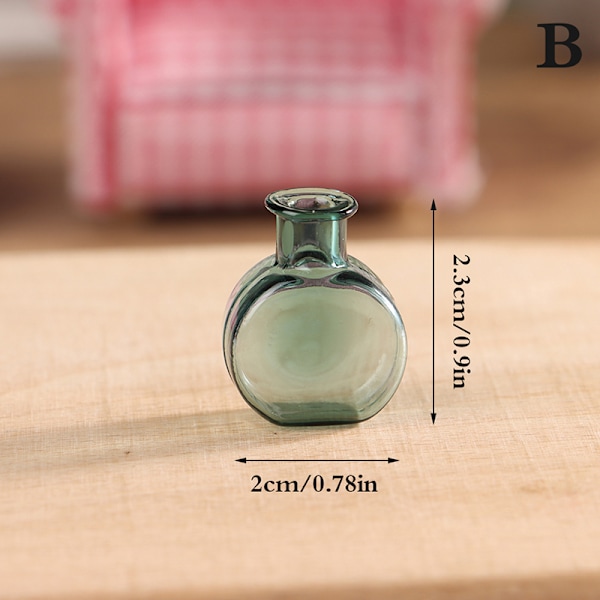1st 1:12 Dockhus Miniatyrglasvas Blomsterarrangör Förvaring B