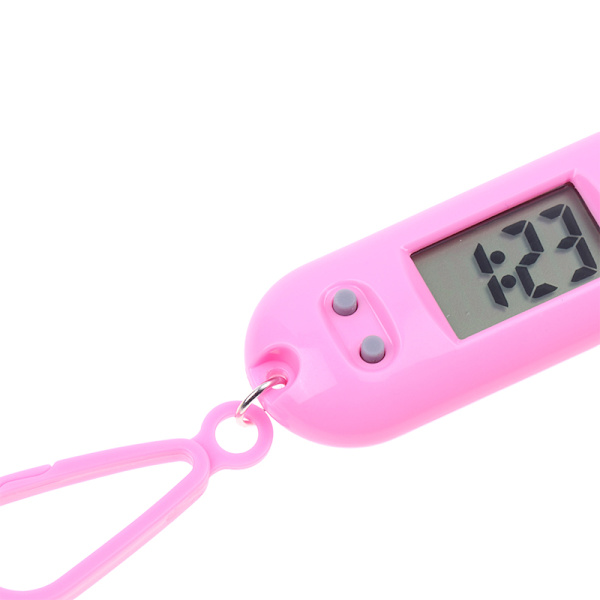 Mini Electronic Student Oval Digital Watch Time Display Klocka H White