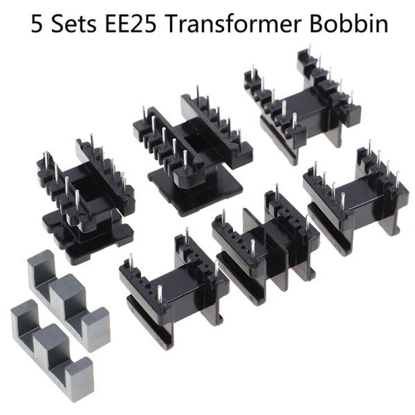 5 set EE25 4Pin 8P 10P Transformator Bobbin PC40 Ferrit Core Ver Horizontal 8Pin(4+4)