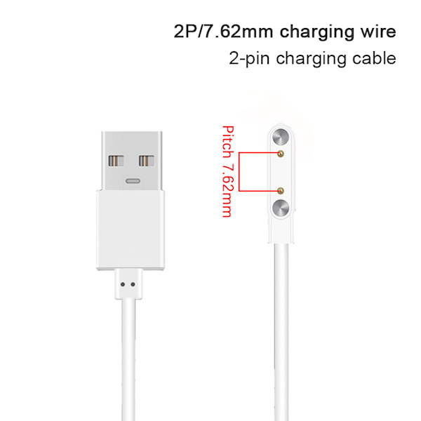 2-stifts stark magnetisk laddningskabel USB laddkabel A15
