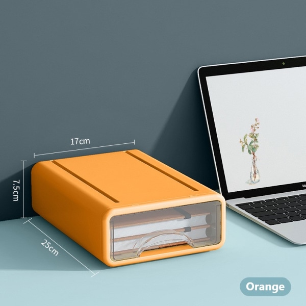 Förvaringslådor Skrivbord Organizer Dokument Diverse Kosmetiskt skrivbord Orange