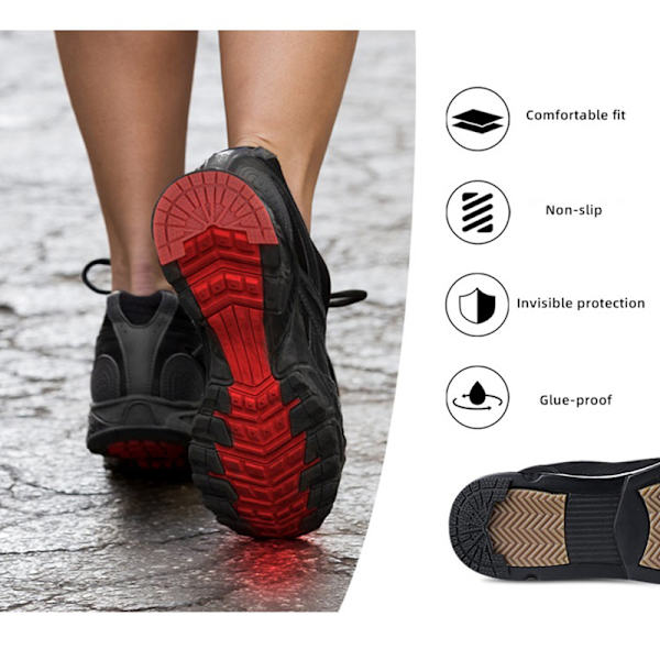 Skohälskydd för Sneaker Slitstark Sole Sticker Sel Black3