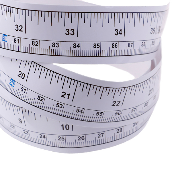 90/151 cm Självhäftande metriskt måttband Vinyllinjal för Sewi B