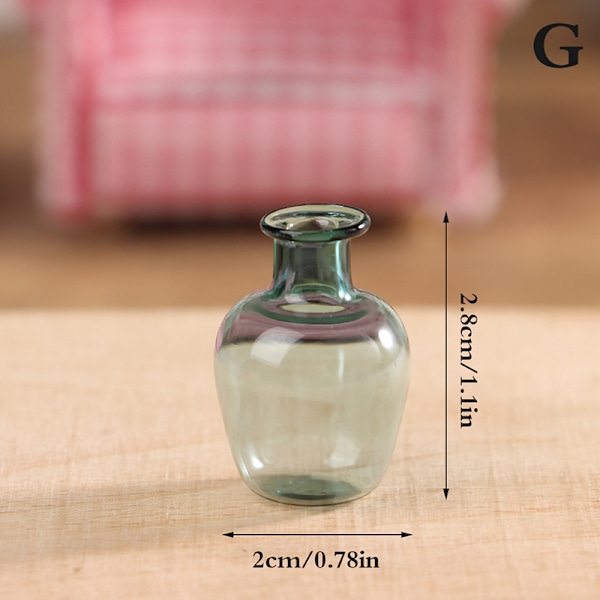1st 1:12 Dockhus Miniatyrglasvas Blomsterarrangör Förvaring G