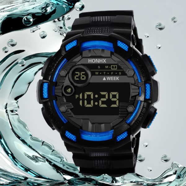 Ins Digital Display Svart Guld Elektronisk Watch för män A1