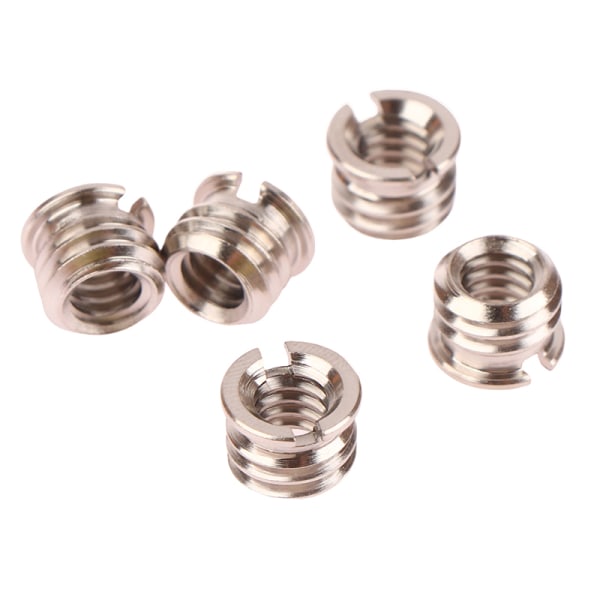 5 st kameraskruvmutter 1/4 till 3/8 tums omvandlingsskruvar Standard A 5Pcs