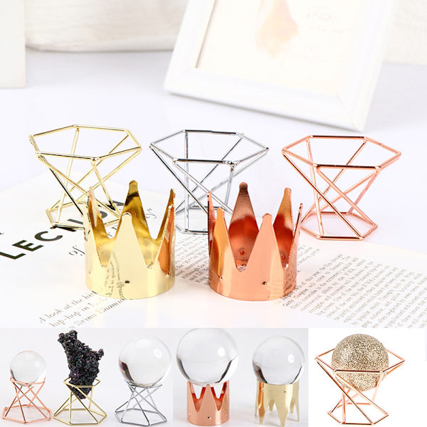 Display Stand Base För Crystal Ball Glas Globe Marbles Sphere Silver