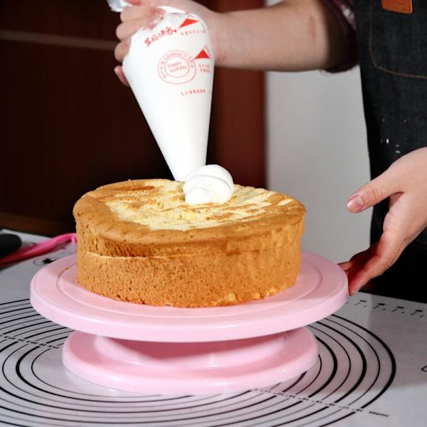 Cake Turntable Roterande Anti-sladd Runt Cake Stand Cake Decorat White