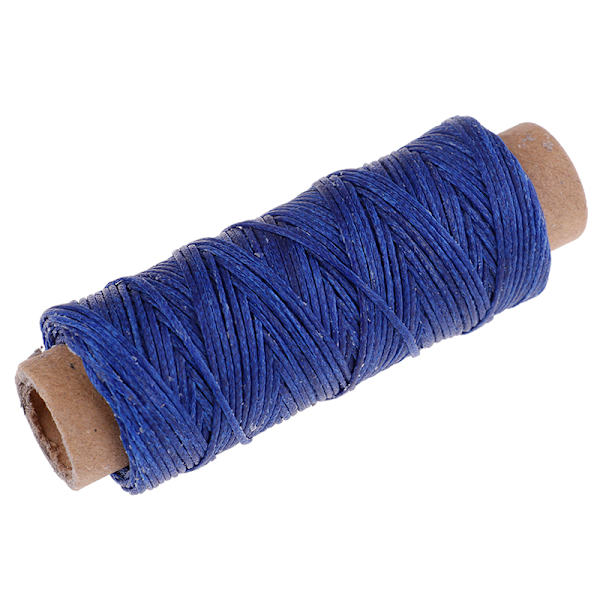 50m/Rull lädersömnad Platt vaxad tråd Vaxsnöre Handstickning Royal blue
