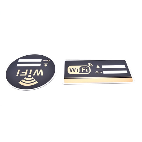 WIFI-skylt 3D Akrylspegel Väggdekal Omskrivbar handstil Round 10×10cm