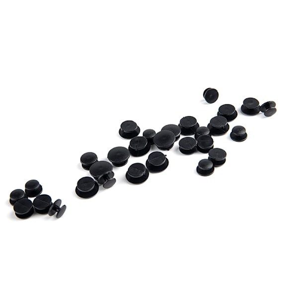 25st svart knappprydnad för DIY-skor Charms dekoration Cra 8mm