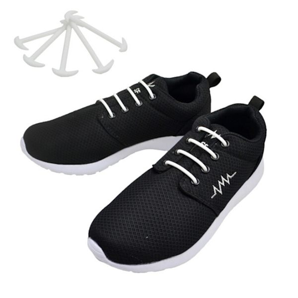 12 st Elastisk fri bindning ingen slips Lazy silikon skosnörsklänning Sh Brown