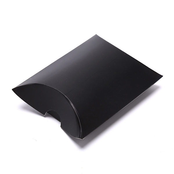 50 st/lot Presentpåse Kraft Presentpåse Julkudde Form P Black 50PCS