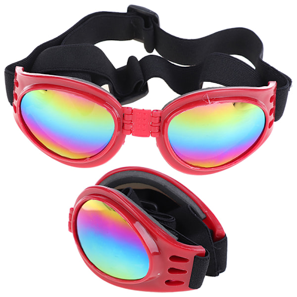 Vikbara Pet Dog Glasögon Glasögon Vattentätt hundskydd Pink