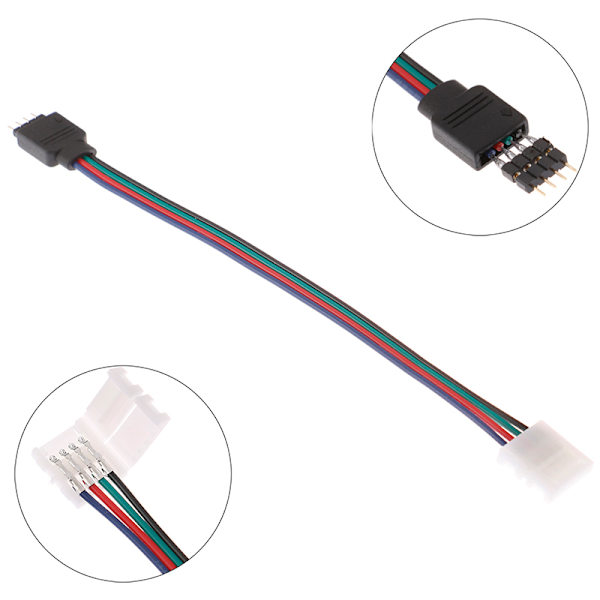 15 cm 5050 RGB 4-polig led-remsa-ljuskontaktremsa för att power en