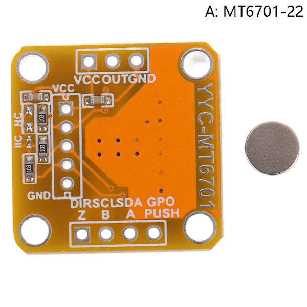 Magnetisk kodare MT6701 Magnetisk induktionsvinkelmätning Se A