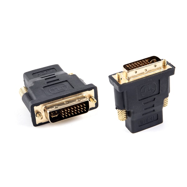 DVI 24+5 till kompatibel adapterkonverterare 24k guldpläterad kontakt D