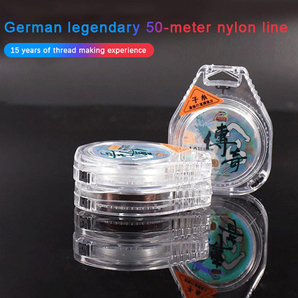 50 meter tysk legend nylon Original siden fiskelina brown 0.4