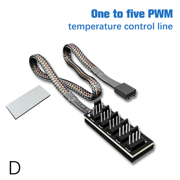 PWM PC Fläktdelare 1 till 2/3 4pin/3pins adapterkabel Ex D